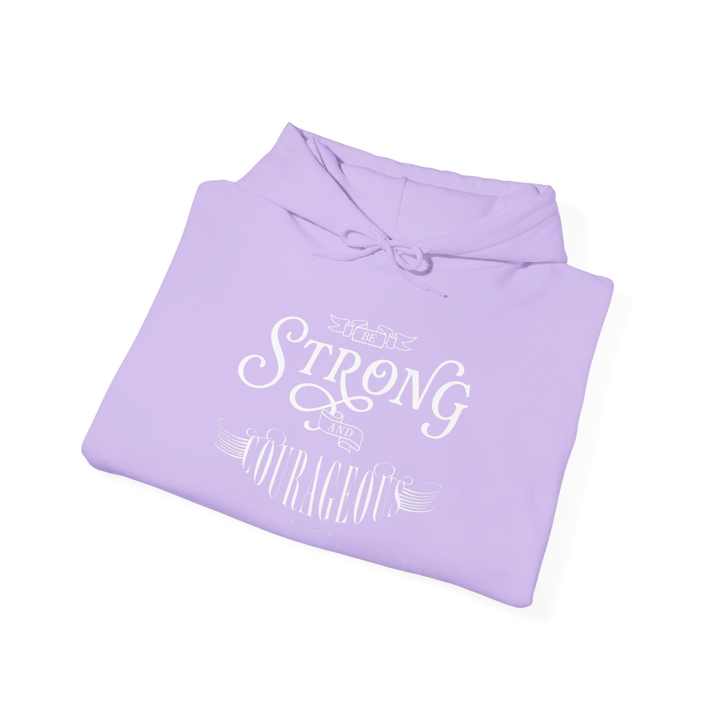 Unisex Heavy Blend Hoodie - "Be Strong and Courageous" - Motivational Gift for Him or Her