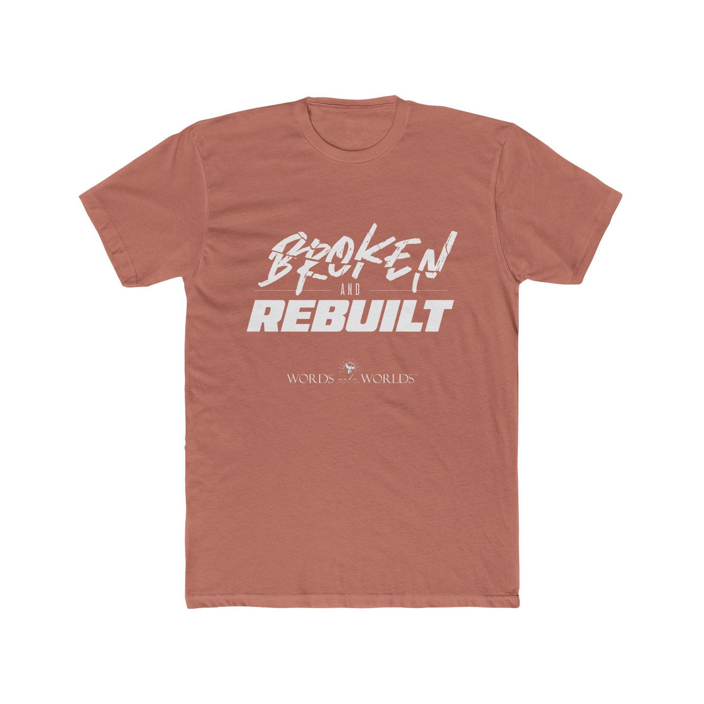 Broken and Rebuilt Unisex Cotton Crew Tee - Bold Faith-Inspired Graphic Tee