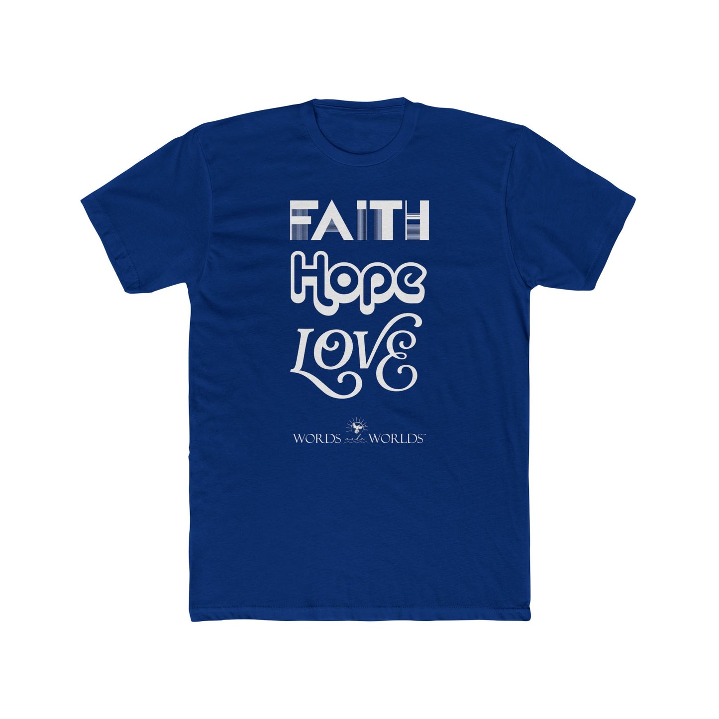 Faith Hope Love Unisex Cotton Crew Tee - Bold Faith-Inspired Graphic Tee