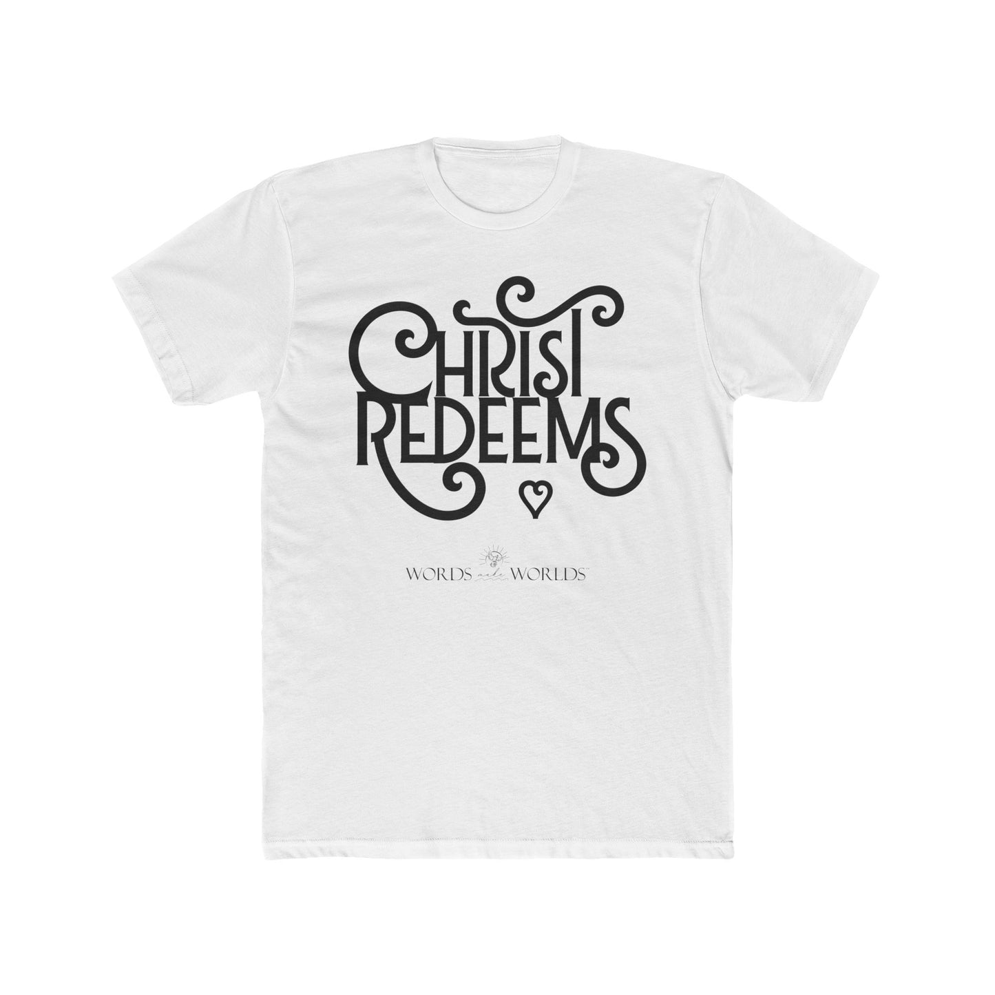 Christ Redeems Unisex Cotton Crew Tee - Bold Faith-Inspired Graphic Tee