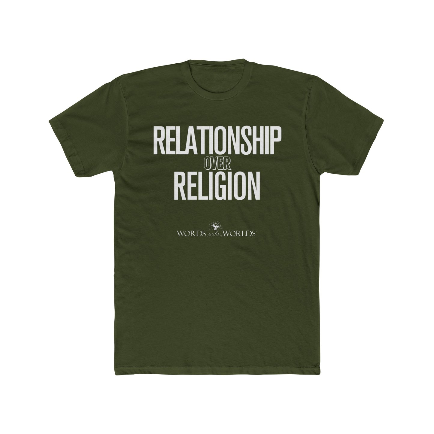 Relationship Over Religion Unisex Cotton Crew Tee - Bold Faith-Inspired Graphic Tee