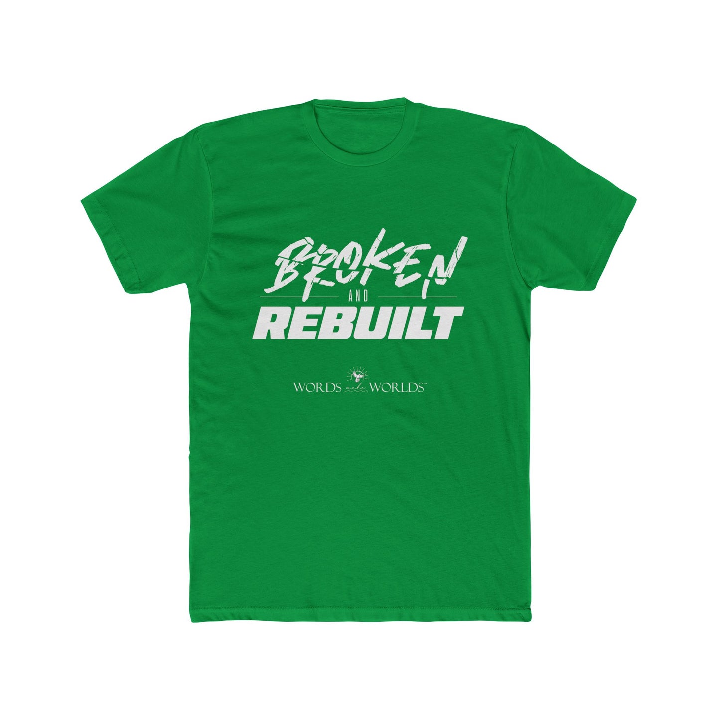 Broken and Rebuilt Unisex Cotton Crew Tee - Bold Faith-Inspired Graphic Tee