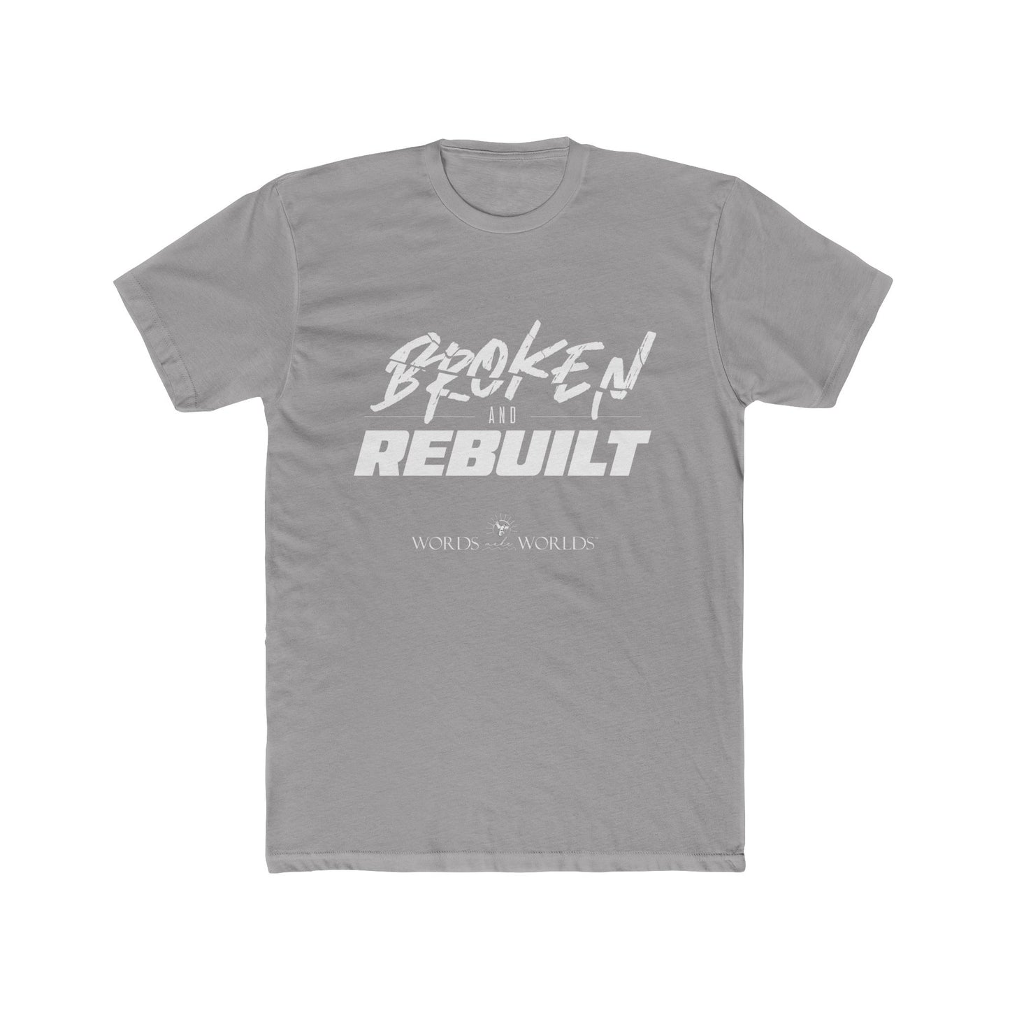 Broken and Rebuilt Unisex Cotton Crew Tee - Bold Faith-Inspired Graphic Tee