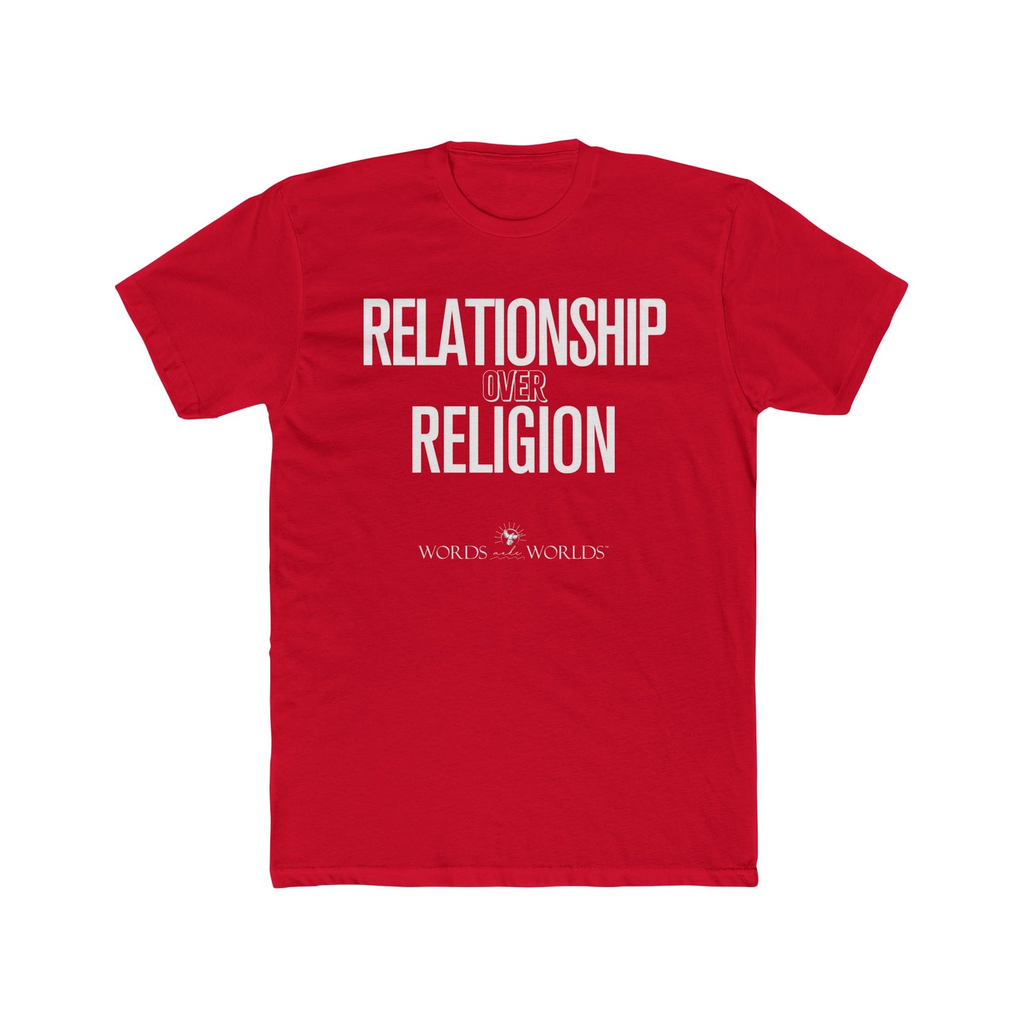 Relationship Over Religion Unisex Cotton Crew Tee - Bold Faith-Inspired Graphic Tee