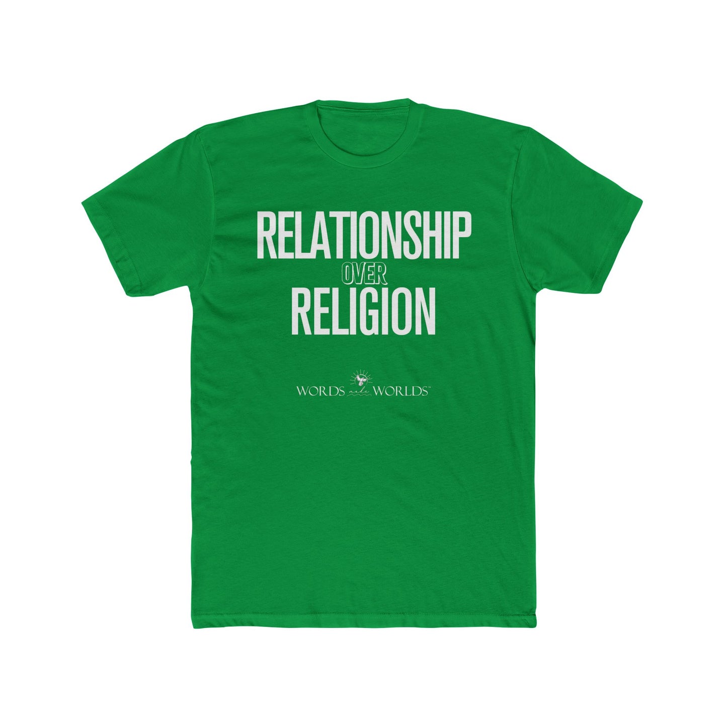 Relationship Over Religion Unisex Cotton Crew Tee - Bold Faith-Inspired Graphic Tee