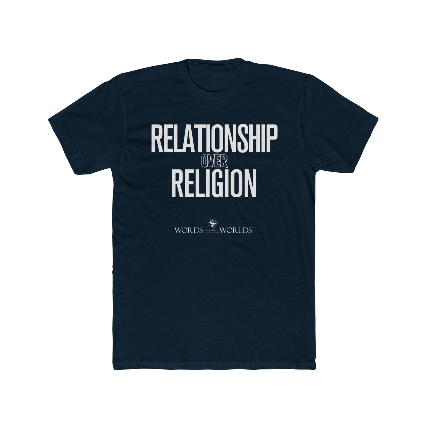 Relationship Over Religion Unisex Cotton Crew Tee - Bold Faith-Inspired Graphic Tee