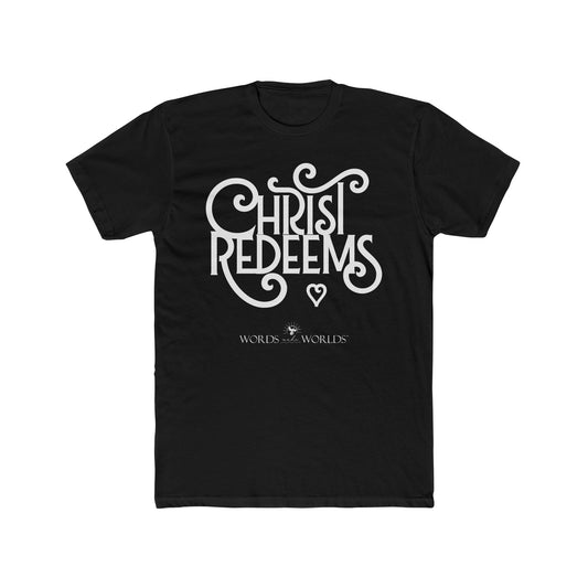 Christ Redeems Unisex Cotton Crew Tee - Bold Faith-Inspired Graphic Tee