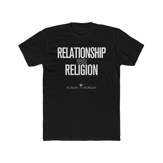 Relationship Over Religion Unisex Cotton Crew Tee - Bold Faith-Inspired Graphic Tee